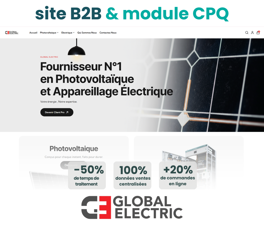 Site B2B avec module CPQ